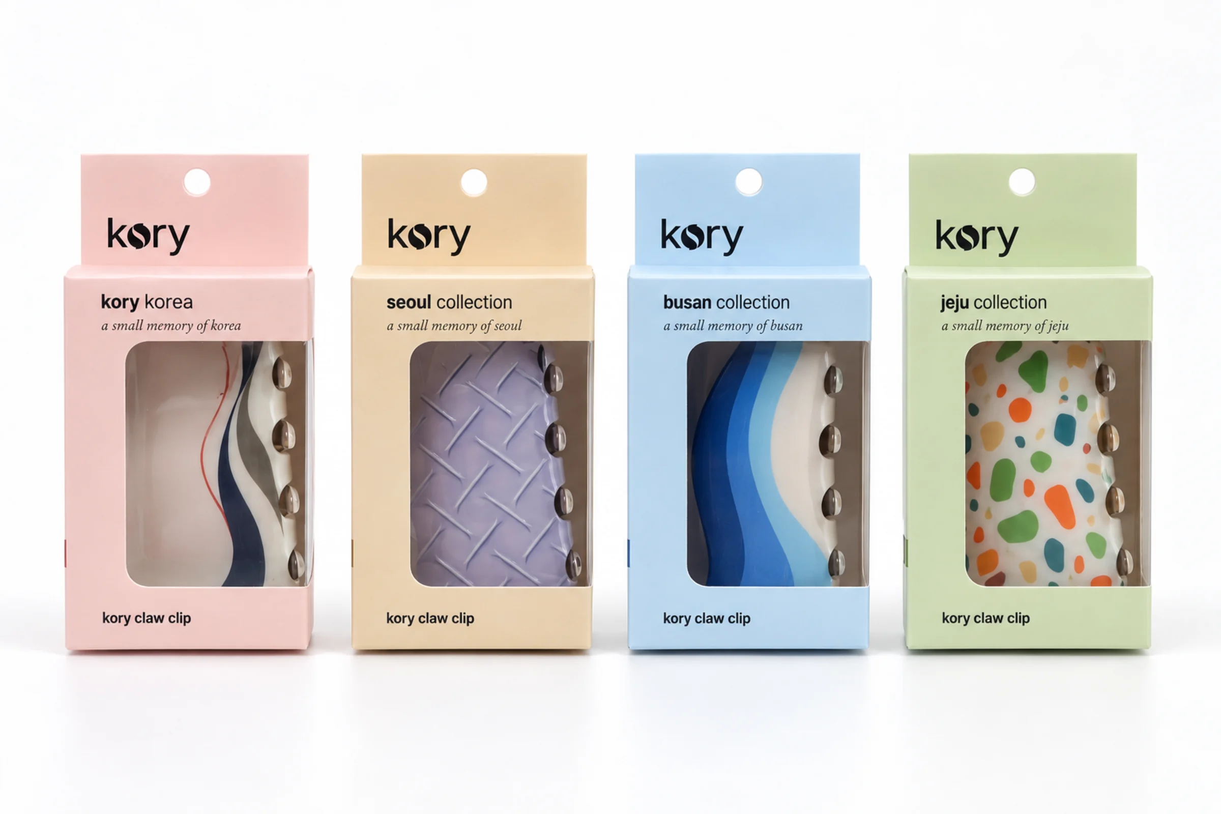 kory korea · 서울 · 부산 · 제주 헤어클립 패키지 네 가지