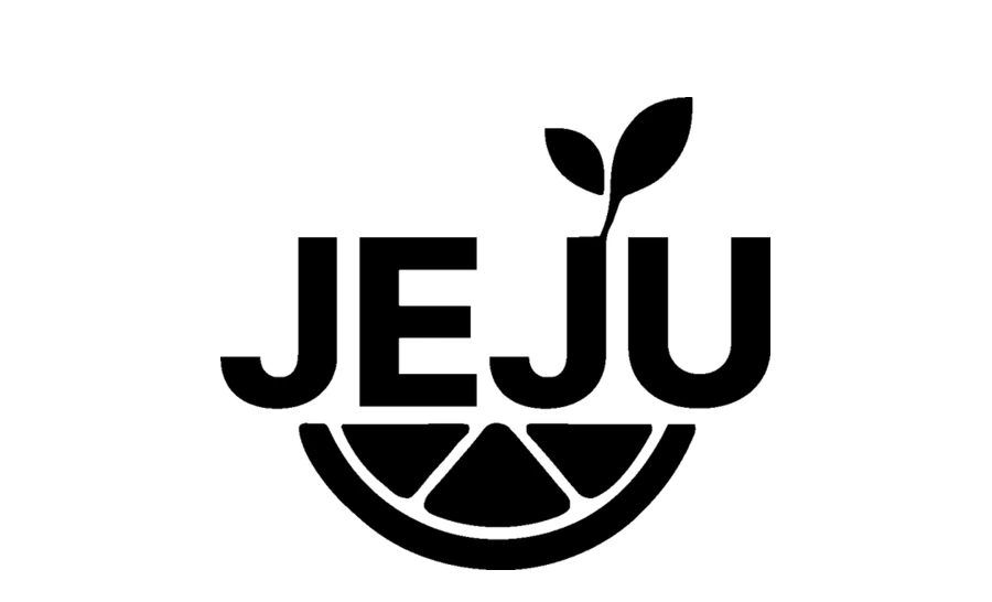 JEJU 로고 — 아래에 みかん 한 조각