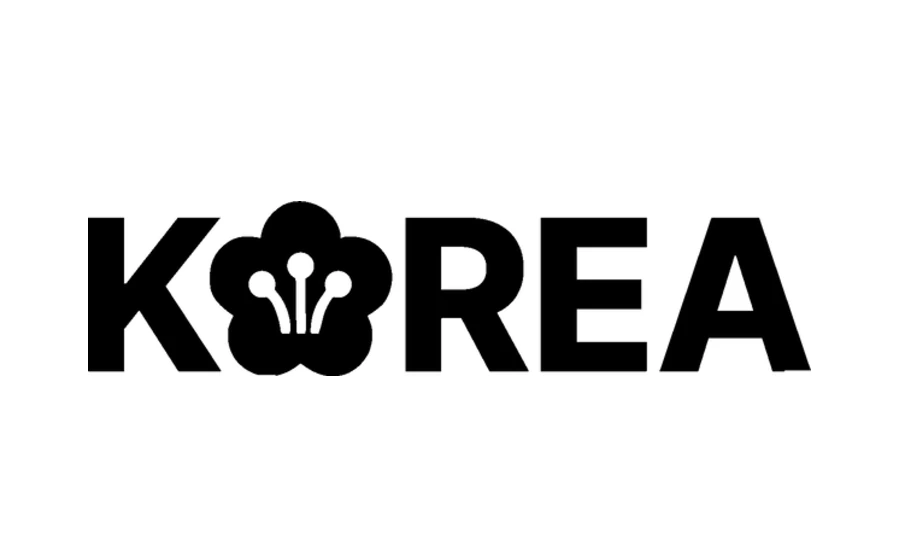 KOREA 로고 — O 자리에 ムクゲ